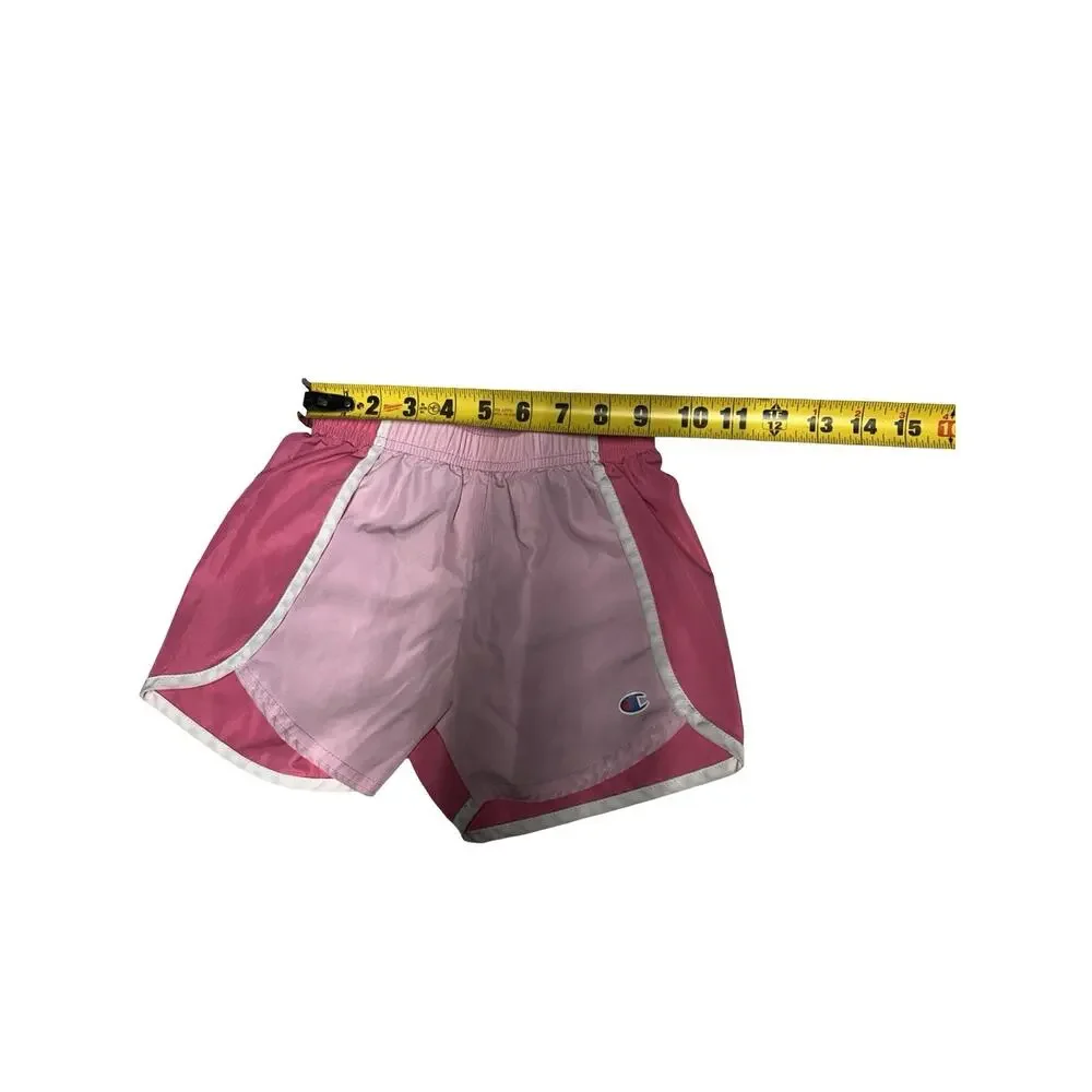 Champion Girls Pink Running Athletic Shorts Size 6 Elastic Waist Activewear Kids